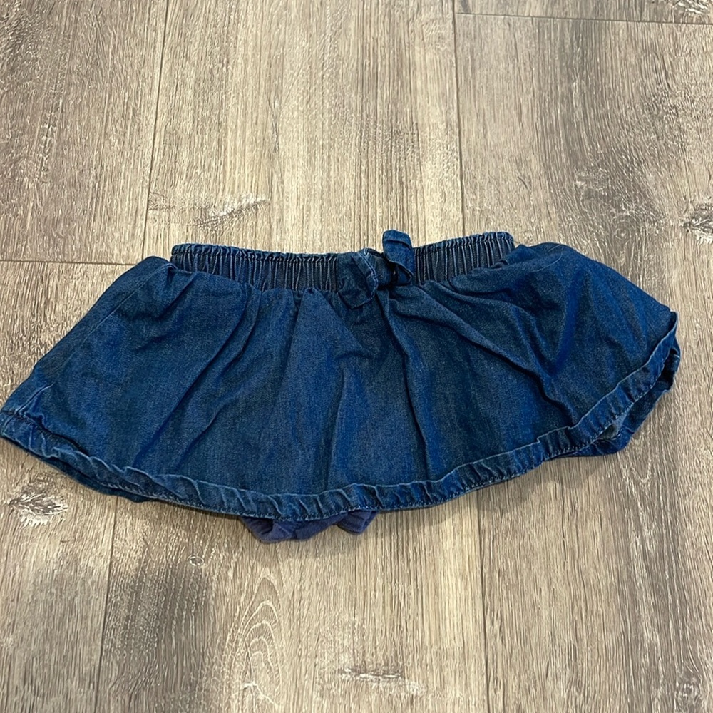 Cat & Jack Denim Skirt w/bloomer diaper cover